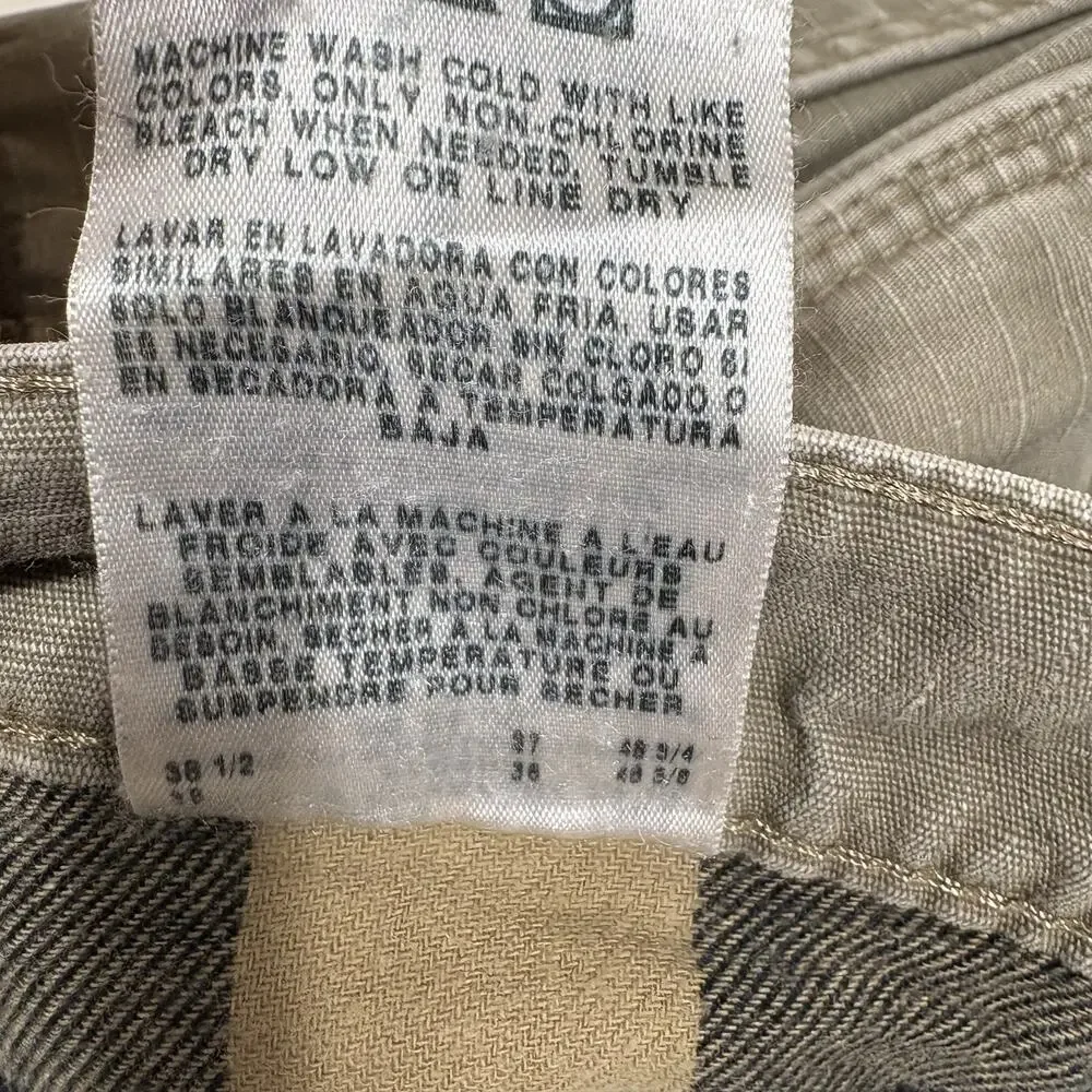 Wrangler Riggs Workwear Flannel Lined Cargo Pants Fits 35x34 Tan Brown Utility
